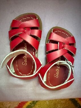Saltwater Kids Sandals - Red 4